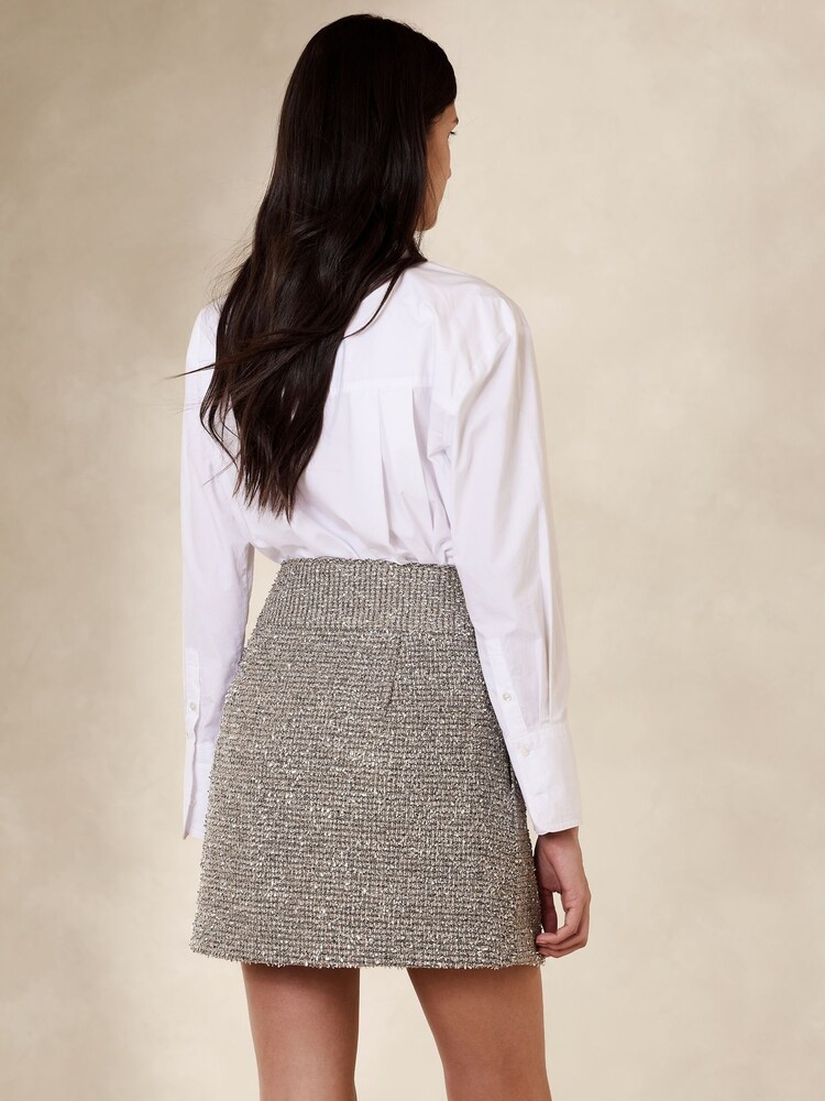 Banana Republic Gold Coleta Tinsel Mini Skirt - Image 2 of 3