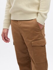 Gap Brown Cargo Slim Fit Trousers - Image 3 of 4