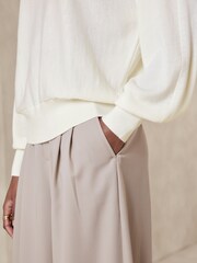 Banana Republic White Telma Merino Jumper - Image 3 of 4