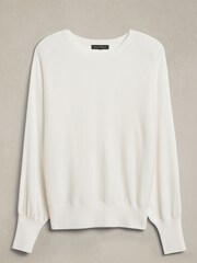 Banana Republic White Telma Merino Jumper - Image 4 of 4