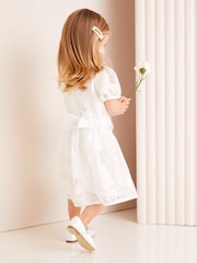 Lipsy White Baby Organza Corsage Occasion Dress (0mths-2yrs) - Image 3 of 6