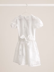 Lipsy White Baby Organza Corsage Occasion Dress (0mths-2yrs) - Image 6 of 6