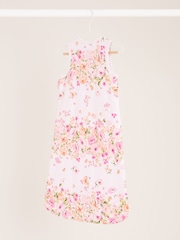 Lipsy Pink Floral Baby 100% Cotton 2.5 Tog Sleep Bag - Image 2 of 5