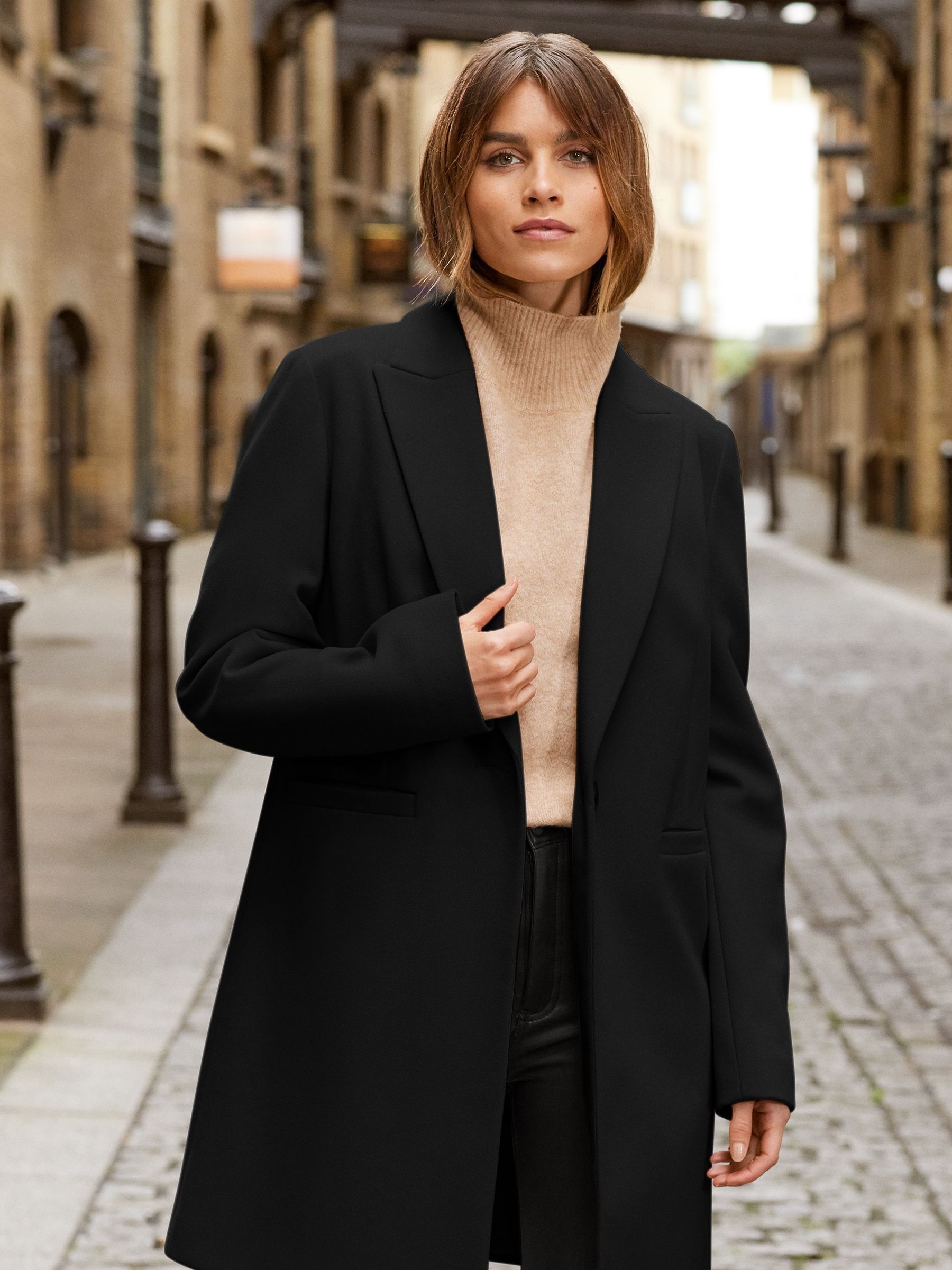 Buy Friends Like These Jet Black Tailored Single Button Coat from Next Luxembourg