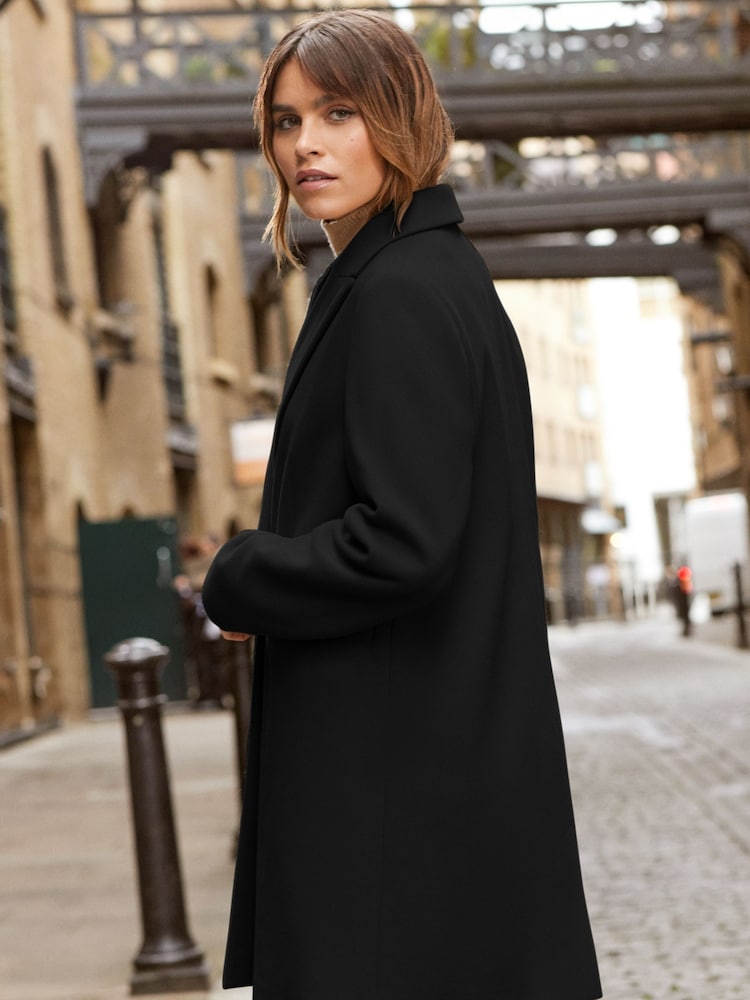Friends Like These Jet Black Tailored Single Button Coat - Image 2 of 4