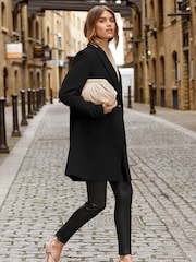 Friends Like These Jet Black Tailored Single Button Coat - Image 4 of 4