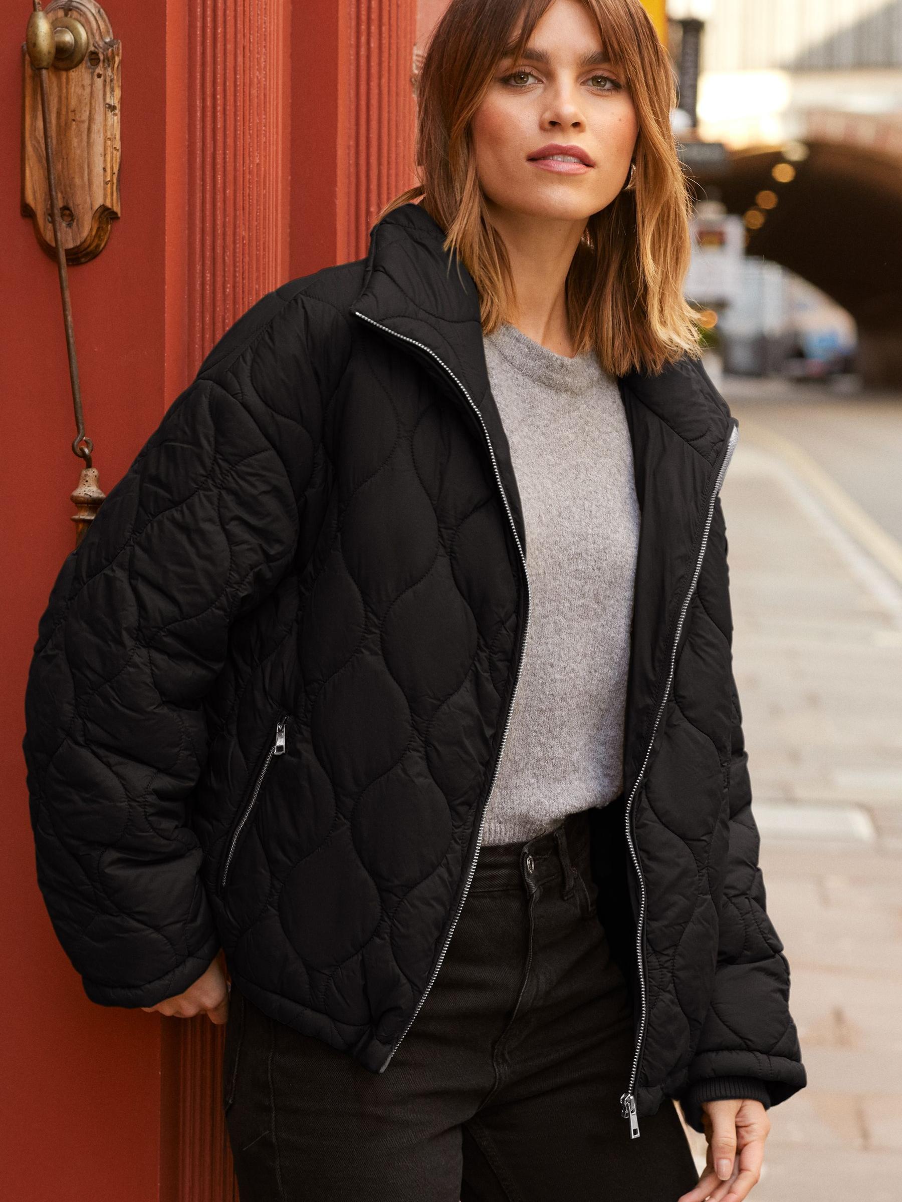 Buy Friends Like These Black Relaxed Qulited Jacket from