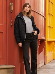 Friends Like These Black Relaxed Qulited Jacket - Image 3 of 4