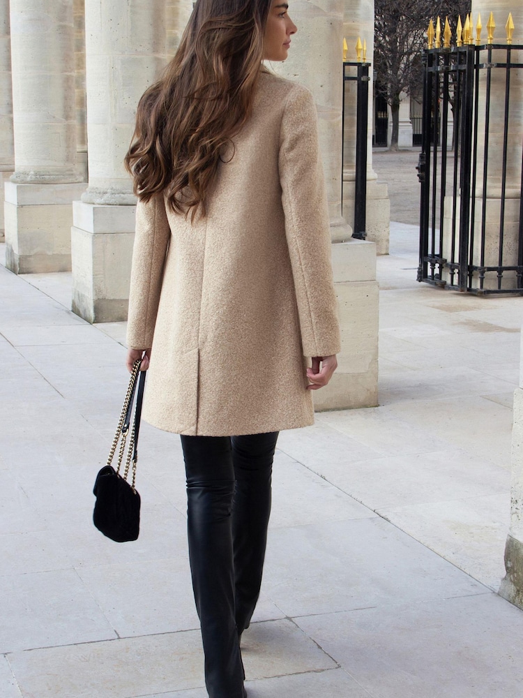 Friends Like These Camel Boucle Petite Tailored Single Button Coat - Image 2 of 4