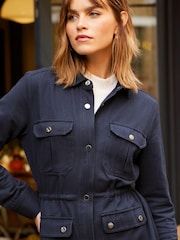 Marineblau/blau - Friends Like These Durchgeknöpfte Jacke im Utility-Look mit Tasche - Bild 4 von 4