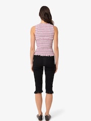 Amy Lynn Mona Smocked Top In Windowpane Check - Bild 2 von 6