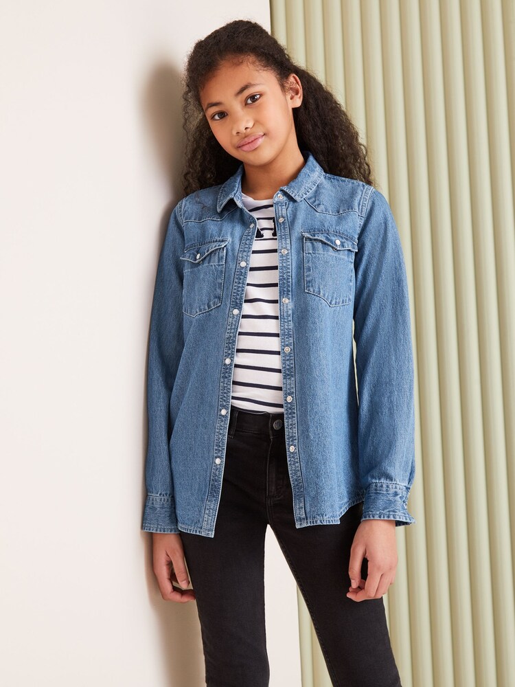 Buy Lipsy Authentic Blue Western Denim Shirt (2-16yrs) from Next