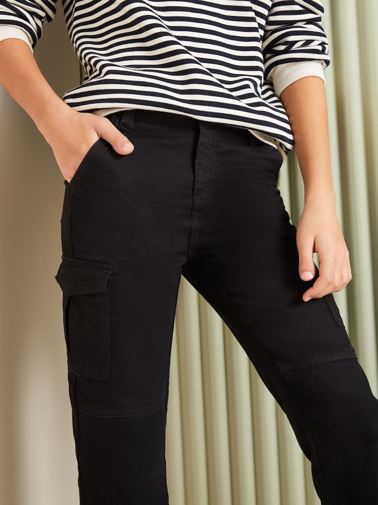 Lipsy Black Cargo Trousers (From 2-16yrs) - Image 4 of 4 Lipsy Black Cargo Trousers (From 2-16yrs) - Image 4 of 4