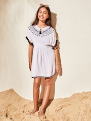 Lipsy White Cheesecloth Kaftan (2-16yrs) - Image 2 of 4