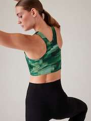 Athleta Dark Green A-C Cup Conscious Crop Low Impact Sports Bra - Image 2 of 5