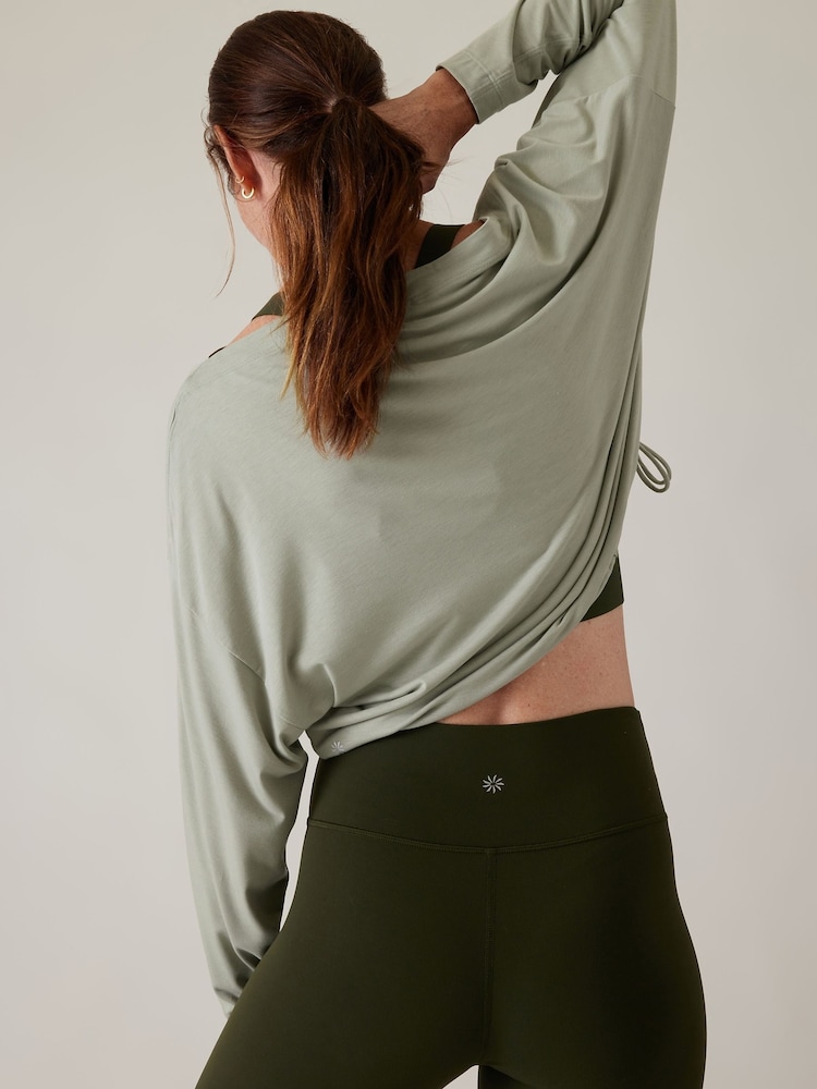 Athleta Light Green Cool Down Top - Image 2 of 5