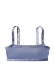 Victoria's Secret PINK Blue Dusty Iris Soft Stretch Logo Scoop Bralette - Image 4 of 4