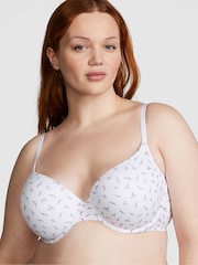 Victoria's Secret PINK White Floral Push Up Cotton Bra - Image 1 of 3
