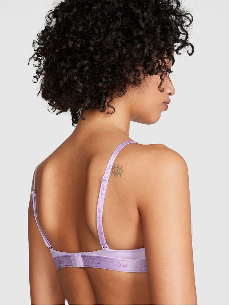 Victoria's Secret PINK Purple Pastel Lilac Non Wired Push Up Bra - Image 2 of 3