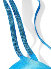 Victoria's Secret Shocking Blue Lace Add 2 Cups Push Up Double Shine Strap Add 2 Cups Push Up Bombshell Bra - Image 4 of 4