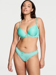 Victoria's Secret Aquarius Blue Lace Push Up Bra - Image 1 of 2