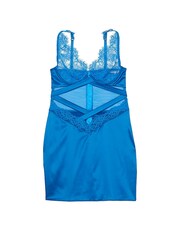 Victoria's Secret Shocking Blue Lace Strappy Slip Dress - Image 3 of 3