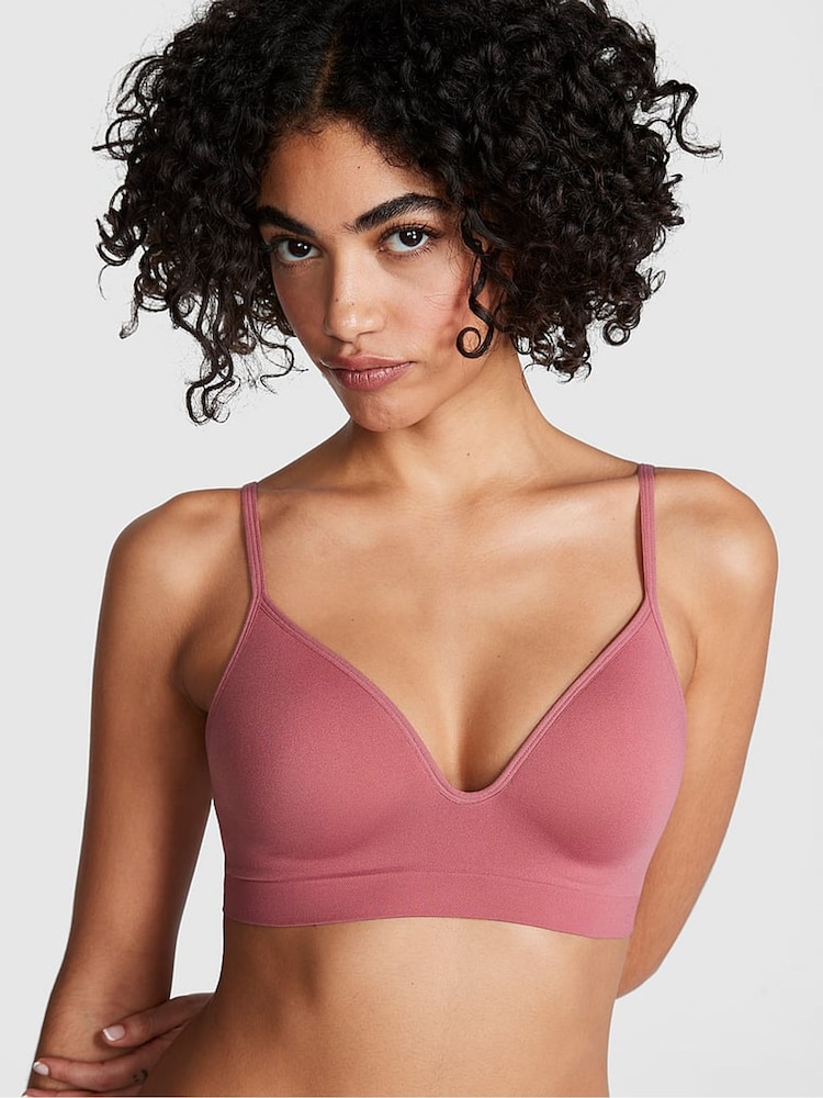 Victoria's Secret PINK Pink Begonia Seamless Bralette - Image 1 of 3 Victoria's Secret PINK Pink Begonia Seamless Bralette - Image 1 of 3