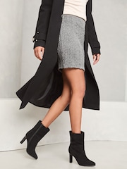 Lipsy Black Block Heeled Faux Suede Boot - Image 2 of 4