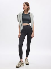 Gap Grey High Waisted Power Stretch Full Length Pocket Leggings - Image 1 of 3