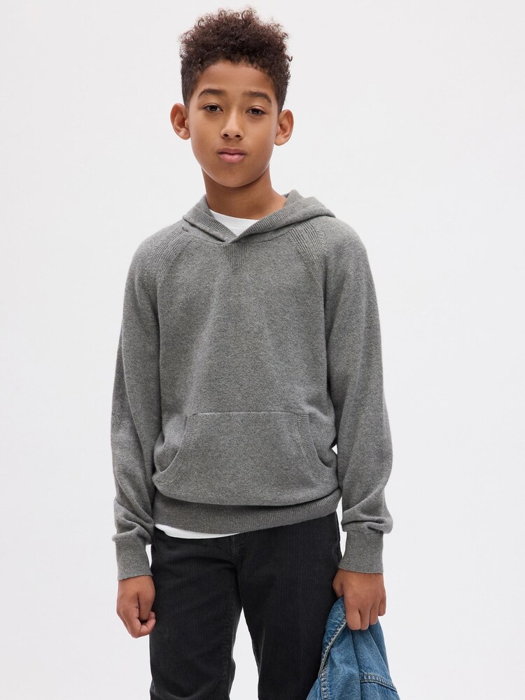Gap Grey CashSoft Pocket Pullover Hoodie - Image 2 of 2