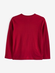 Gap Red Organic Cotton Long Sleeve Logo Graphic T-Shirt (4-13yrs) - Image 2 of 3