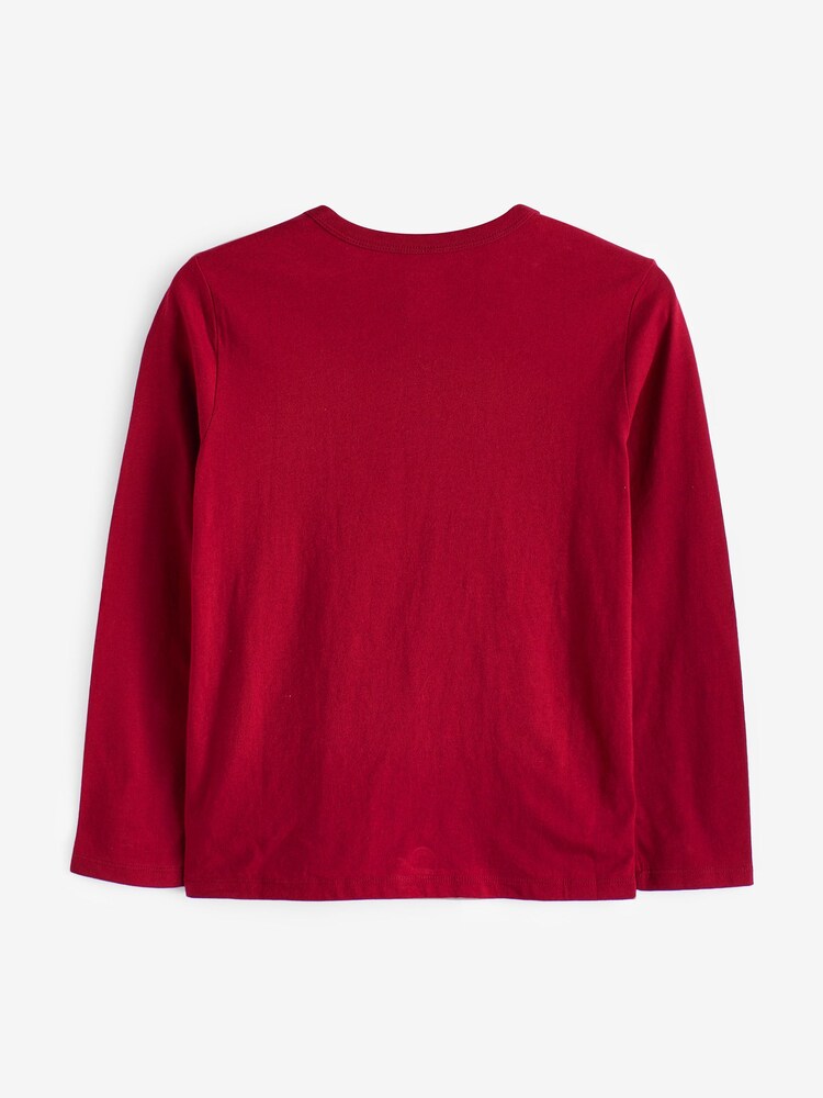 Gap Red Organic Cotton Long Sleeve Logo Graphic T-Shirt (4-13yrs) - Image 2 of 3