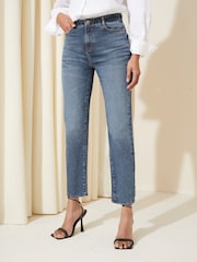 Friends Like These Mid Blue Authentic Denim Straight Leg Jeans - Image 1 of 4