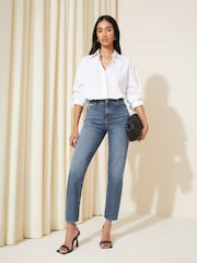 Friends Like These Mid Blue Authentic Denim Straight Leg Jeans - Image 4 of 4