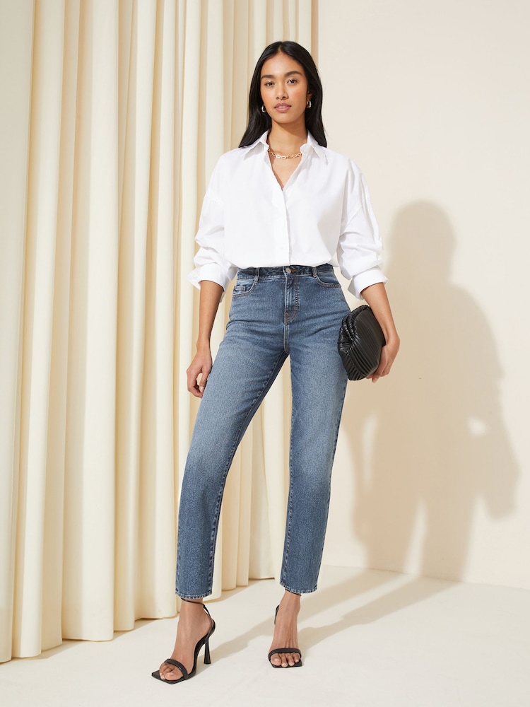 Friends Like These Mid Blue Authentic Denim Straight Leg Jeans - Image 4 of 4