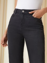 Friends Like These Washed Black Authentic Denim Straight Leg Jeans - Image 2 of 4