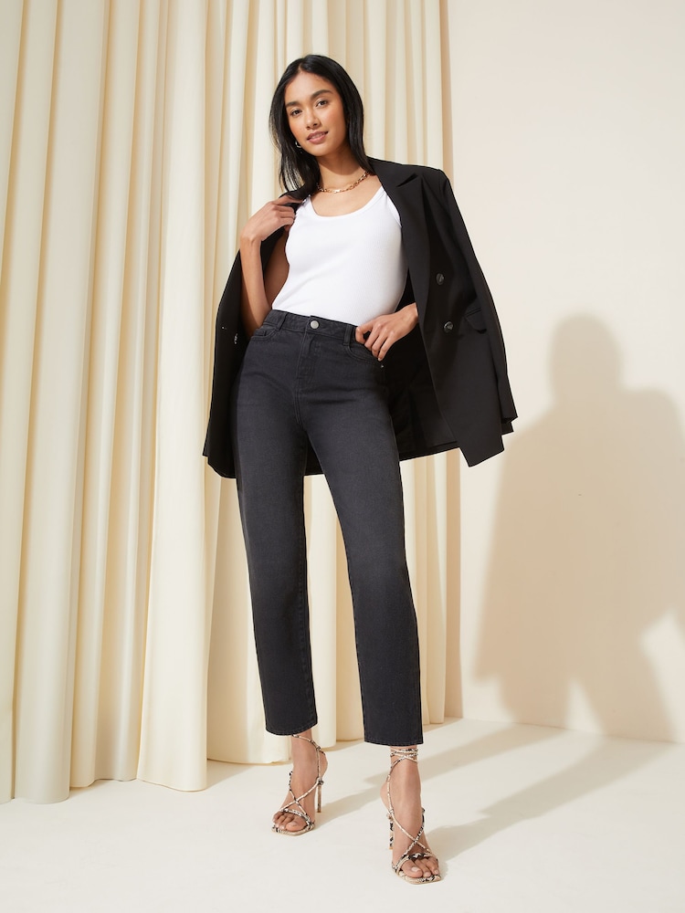 Friends Like These Washed Black Authentic Denim Straight Leg Jeans - Image 3 of 4