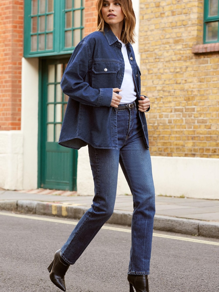 Friends Like These Blue Denim Heavyweight Shirt - Image 1 of 4