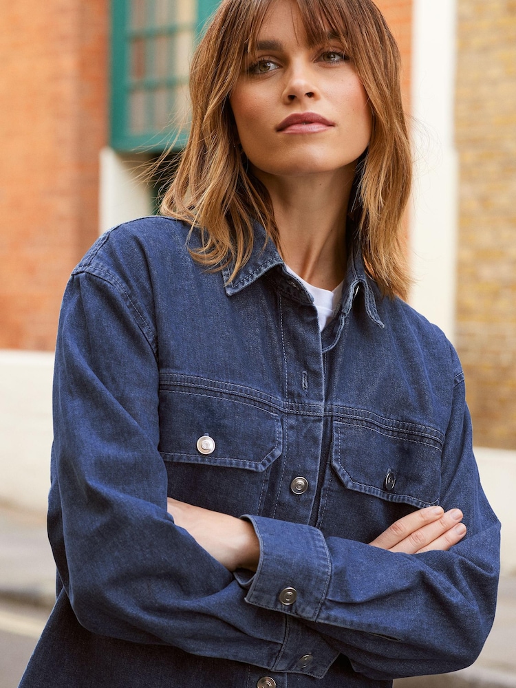 Friends Like These Blue Denim Heavyweight Shirt - Image 4 of 4