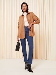 Friends Like These Camel Faux Suede Shacket - Image 1 of 4