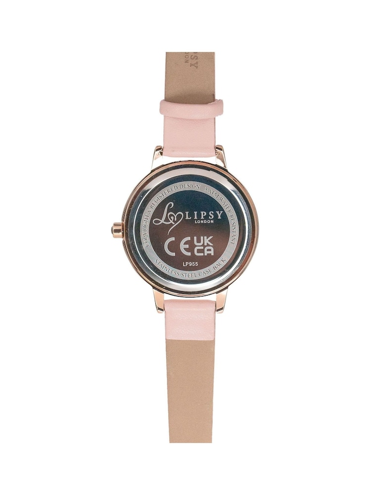 Lipsy Nude Pink Floral Watch - Image 3 of 3 Lipsy Nude Pink Floral Watch - Image 3 of 3