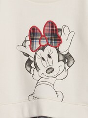 Gap Cream & Red Check Disney 2-in-1 Sweatshirt Dress (12mths-5yrs) - Image 3 of 3