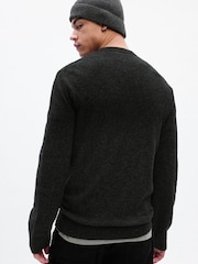 Gap Charcoal Grey Soft Knit Crew Neck Jumper - Image 2 of 3