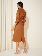 Friends Like These Camel Suedette Maxi Dress - Image 2 of 4