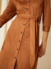 Friends Like These Camel Suedette Maxi Dress - Image 4 of 4