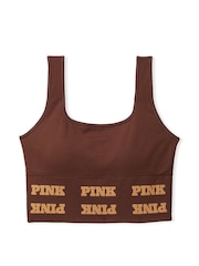 Victoria's Secret PINK Ganache Brown Seamless Logo Low Impact Sports Bra - Image 3 of 3