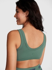 Victoria's Secret PINK Fresh Forest Green Seamless Low Impact Sports Bra - Image 2 of 3