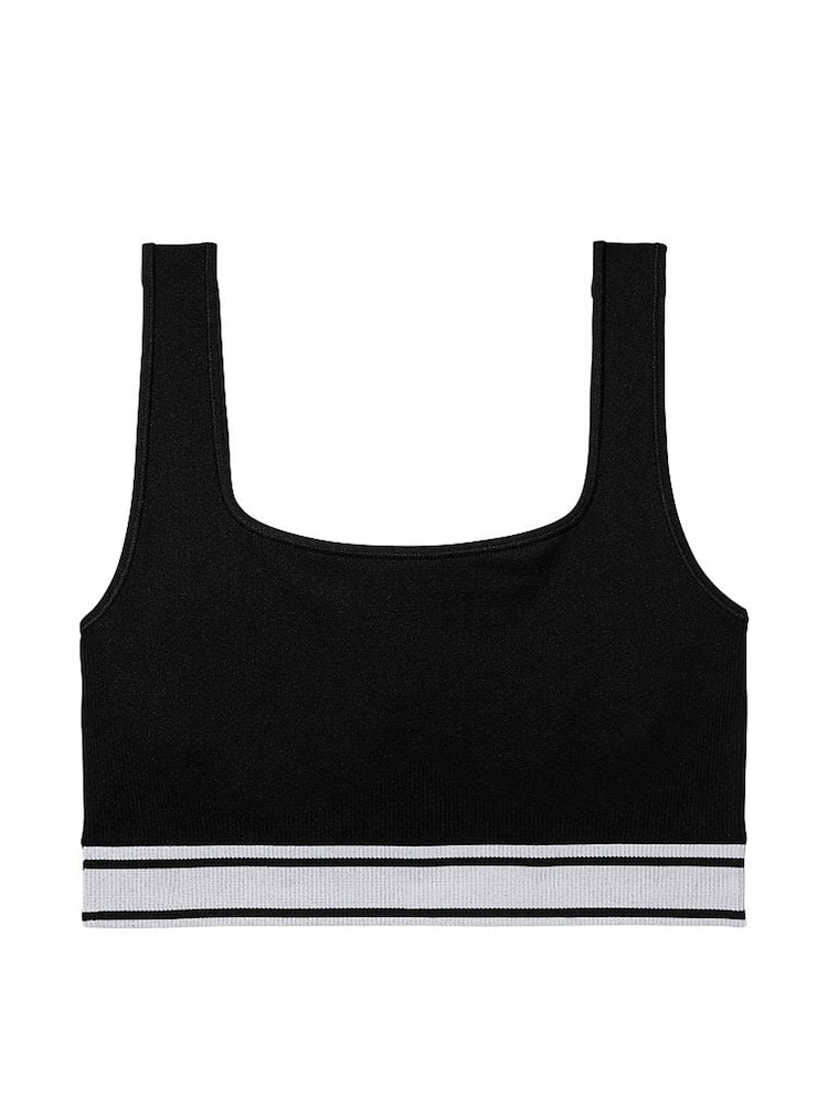 Victoria's Secret PINK Pure Black Seamless Sports Bra - Image 2 of 3