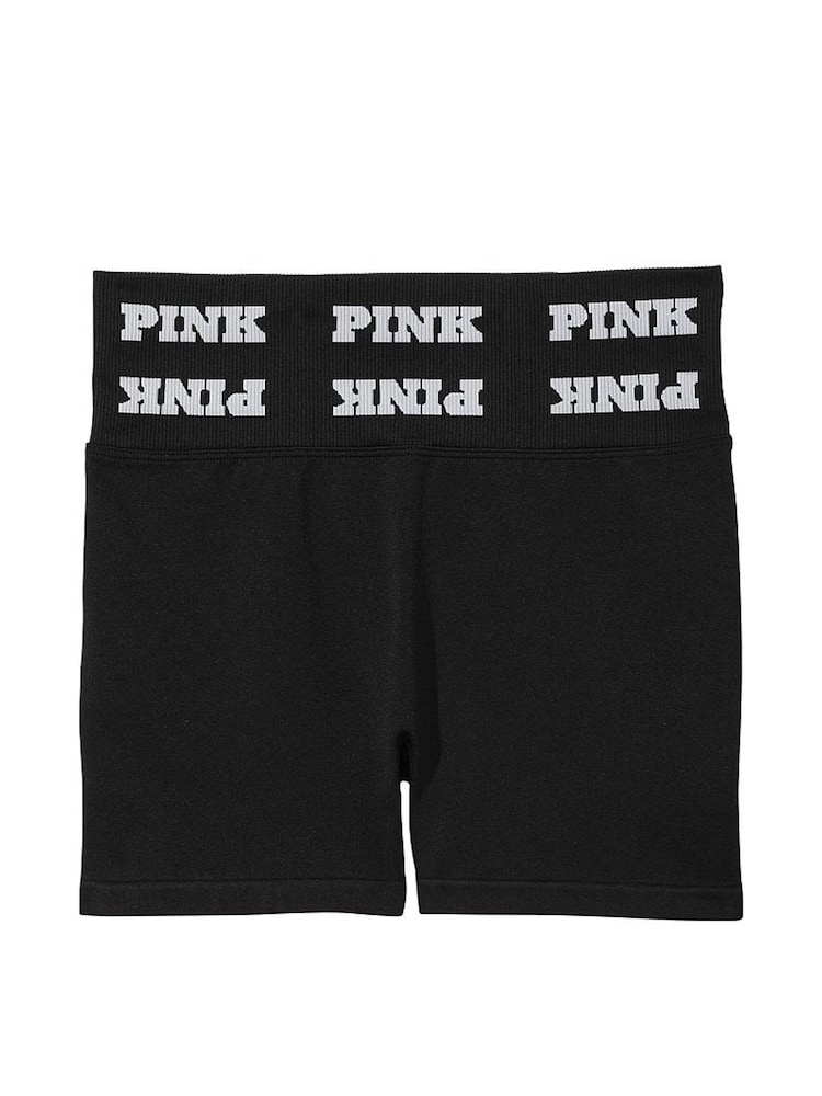 Victoria's Secret PINK Pure Black Seamless Logo Short - Image 2 of 2