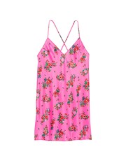 Victoria's Secret Lovely Bouquet Pink Satin Open Back Slip - Image 3 of 3